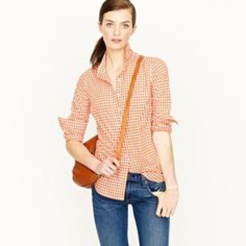 J. Crew NWT Perfect Shirt in Gingham